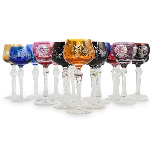 (20PC) BOHEMIAN CRYSTAL STEMWARE