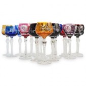 (20PC) BOHEMIAN CRYSTAL STEMWA