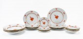 20PC HEREND RUST CHINESE BOUQU