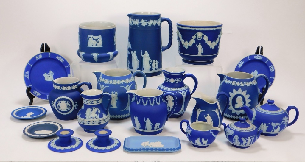 20PC WEDGWOOD BLUE JASPERWARE