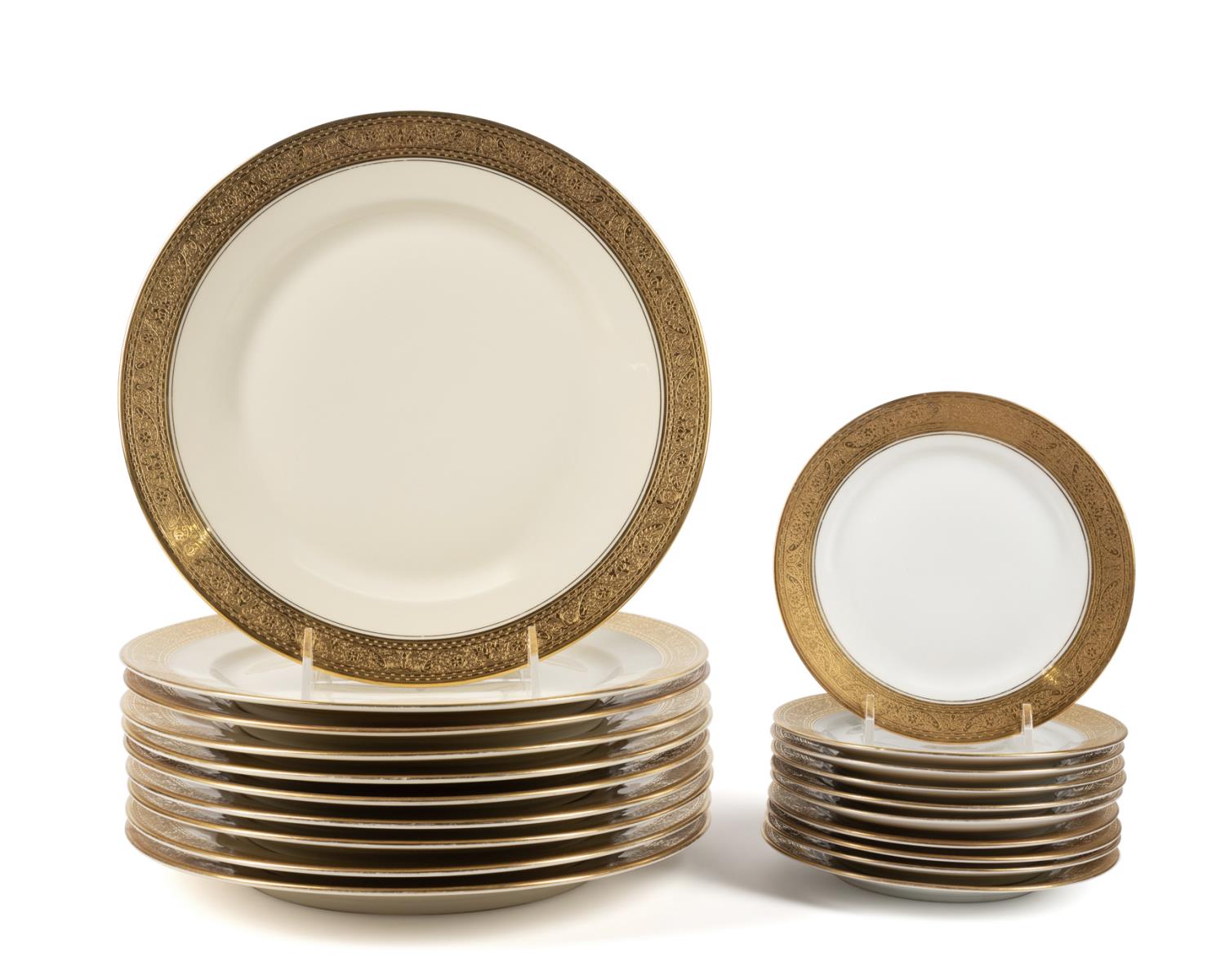 20PCS ROSENTHAL GOLD PATTERN RIMMED