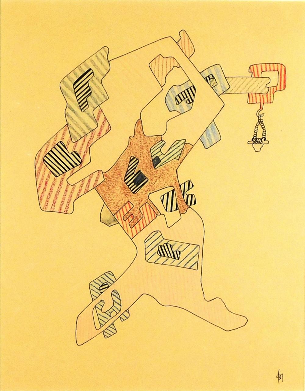20TH C. ABSTRACT MIXED MEDIA