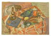 20TH C. ABSTRACT STILL LIFE, O