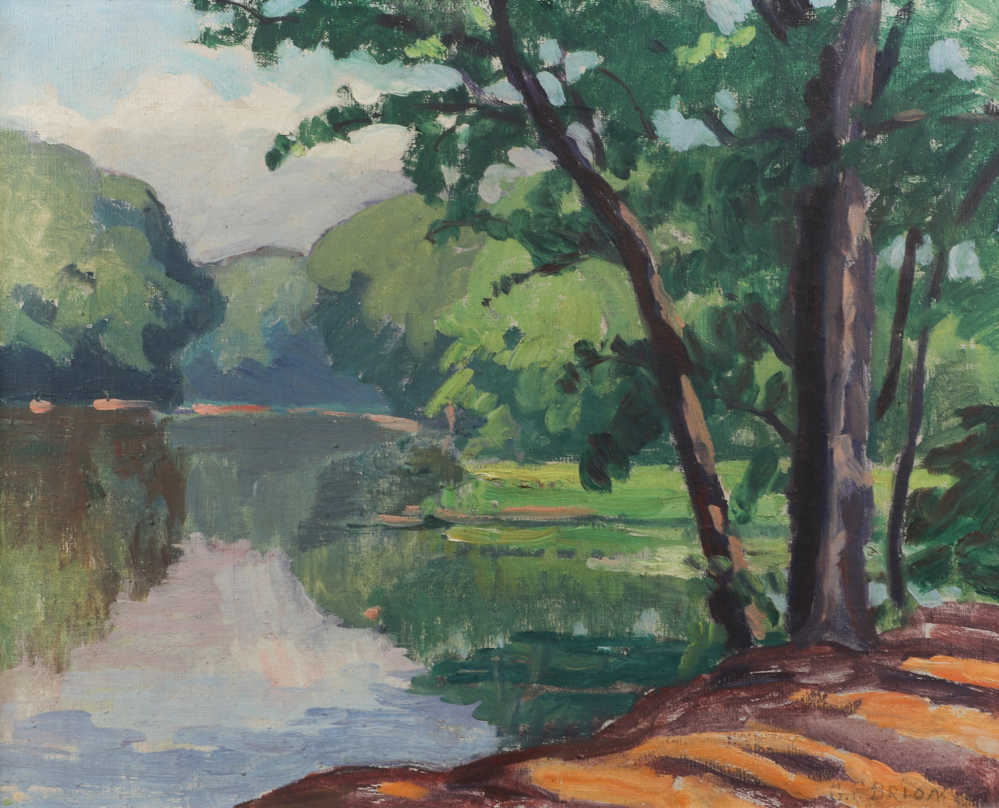 20th C American landscape painting,