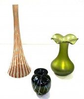 20th C. art glass including: L