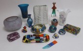 20TH C. ART GLASS OBJECTS, KOS