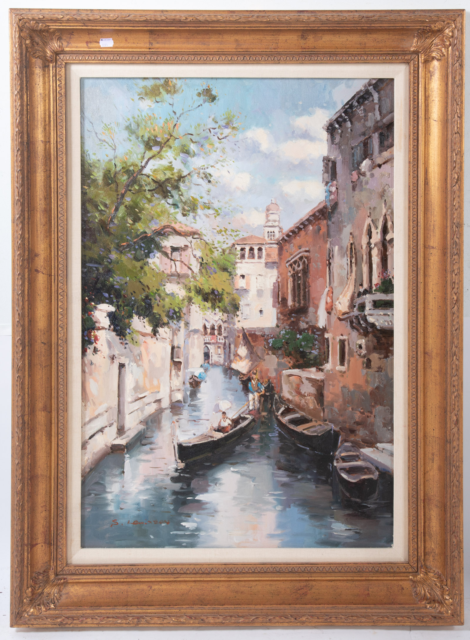 20TH C. ARTIST UNKNOWN. CANAL IN