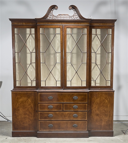 20th c. breakfront cabinet with