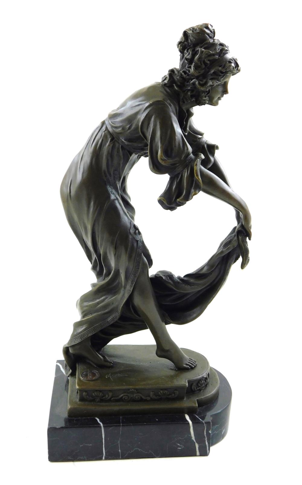 20TH C. BRONZE ART DECO STATUE OF