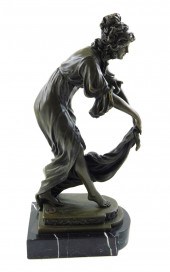 20TH C. BRONZE ART DECO STATUE