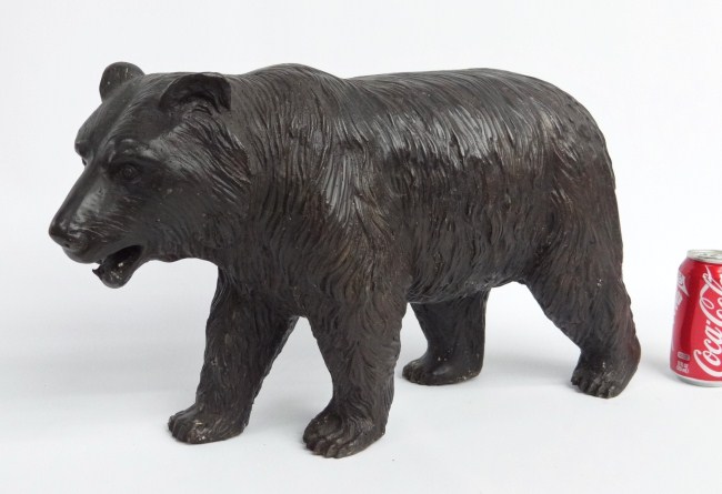 20th c. bronze bear sculpture. 19''