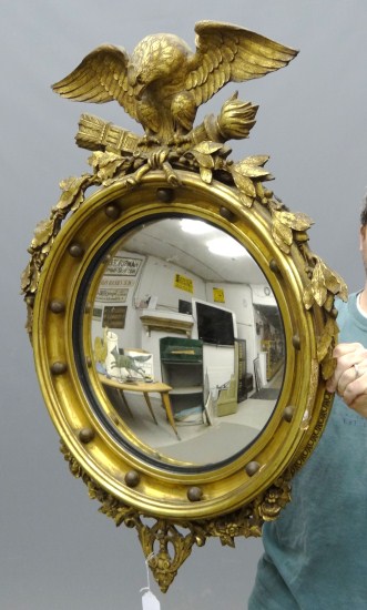 20th c. Bullseye mirror with