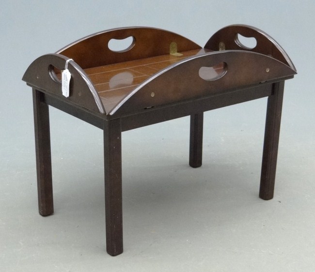 20th c. butlers tray top table.