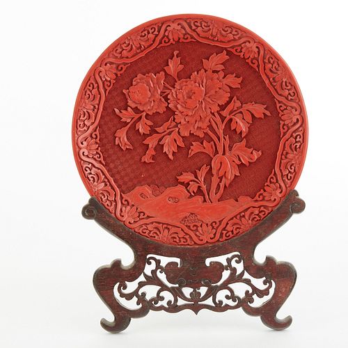 20TH C. CHINESE CINNABAR LACQUER