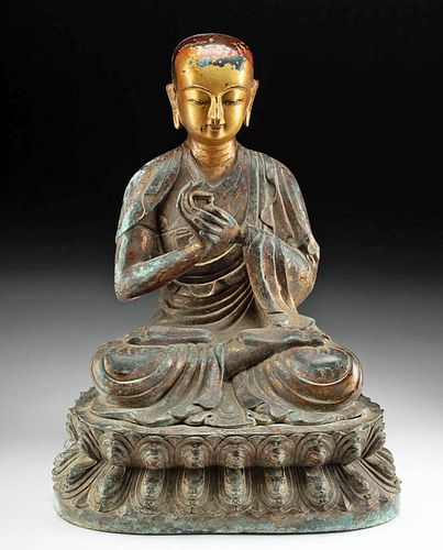 20TH C. CHINESE LACQUERED BRASS