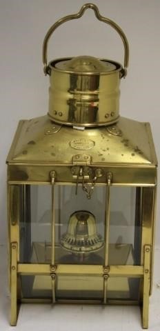20TH C ENGLISH BRASS SHIPS LANTERN,