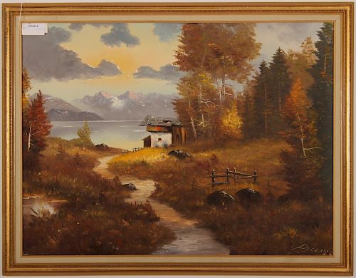20TH C. EUROPEAN LANDSCAPE, O/C20th