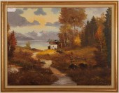 20TH C. EUROPEAN LANDSCAPE, O/