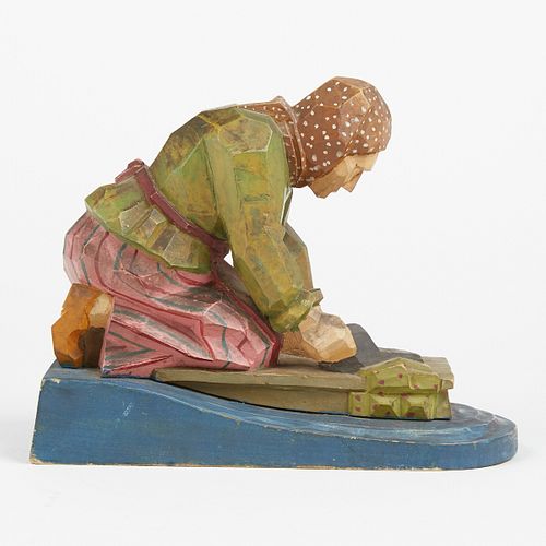 20TH C. EUROPEAN PAINTED WOOD