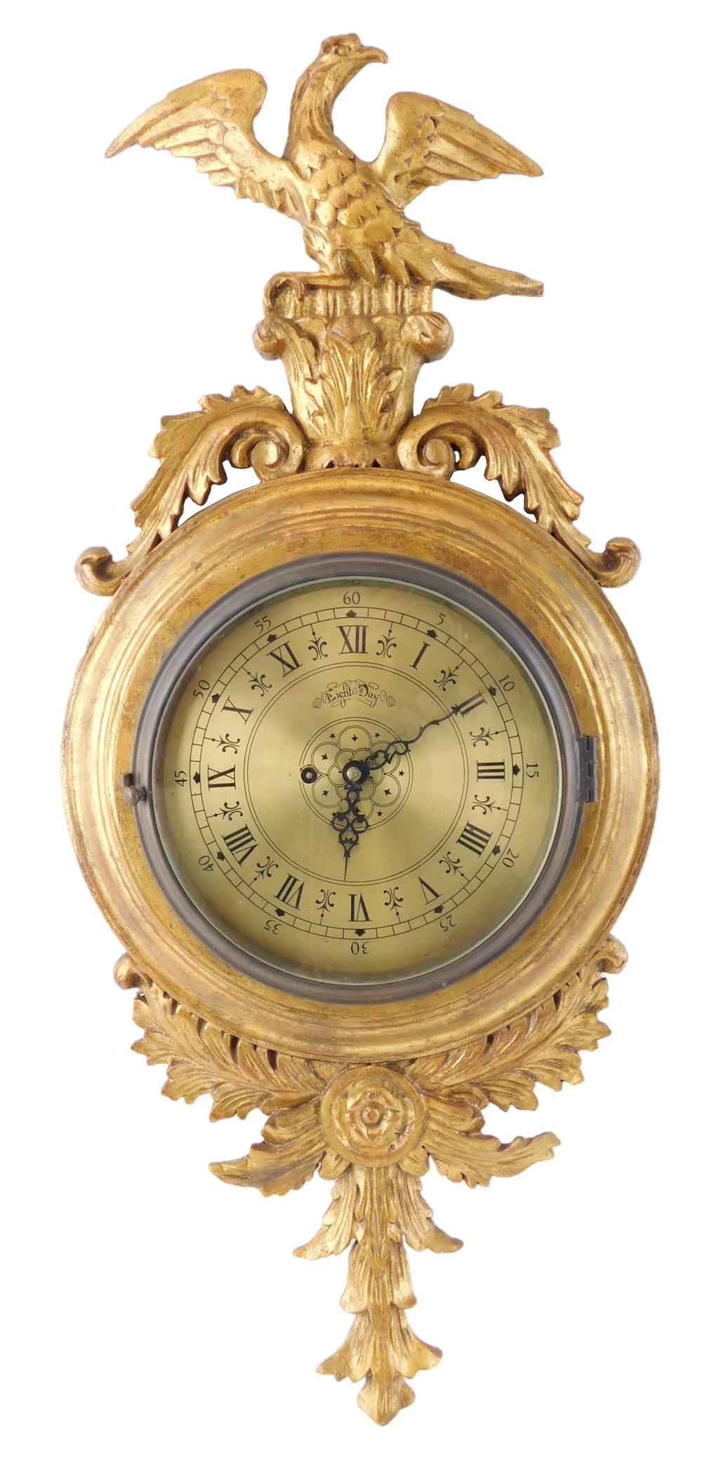 20TH C. FEDERAL STYLE WALL CLOCK BY