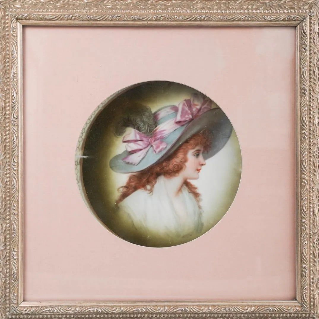 20TH C. FRAMED GERMAN CABINET