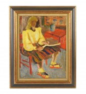 20TH C. FRAMED OIL ON CANVAS,