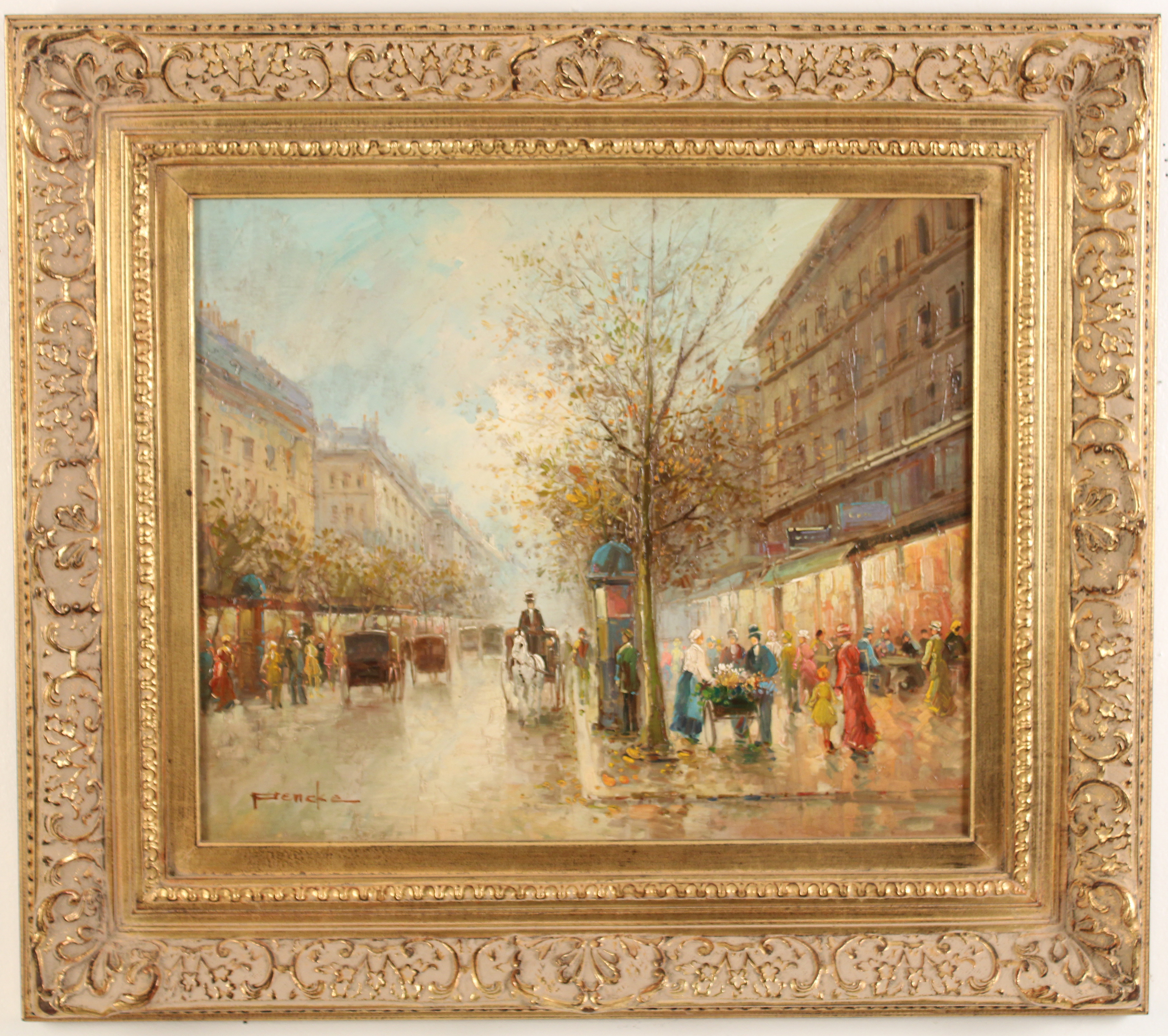 20TH C. FRECH O/C STREET SCENE