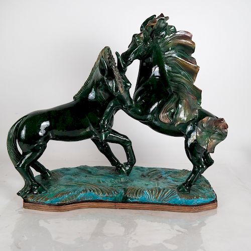 20TH C. GROUP OF HORSES - CERAMIC