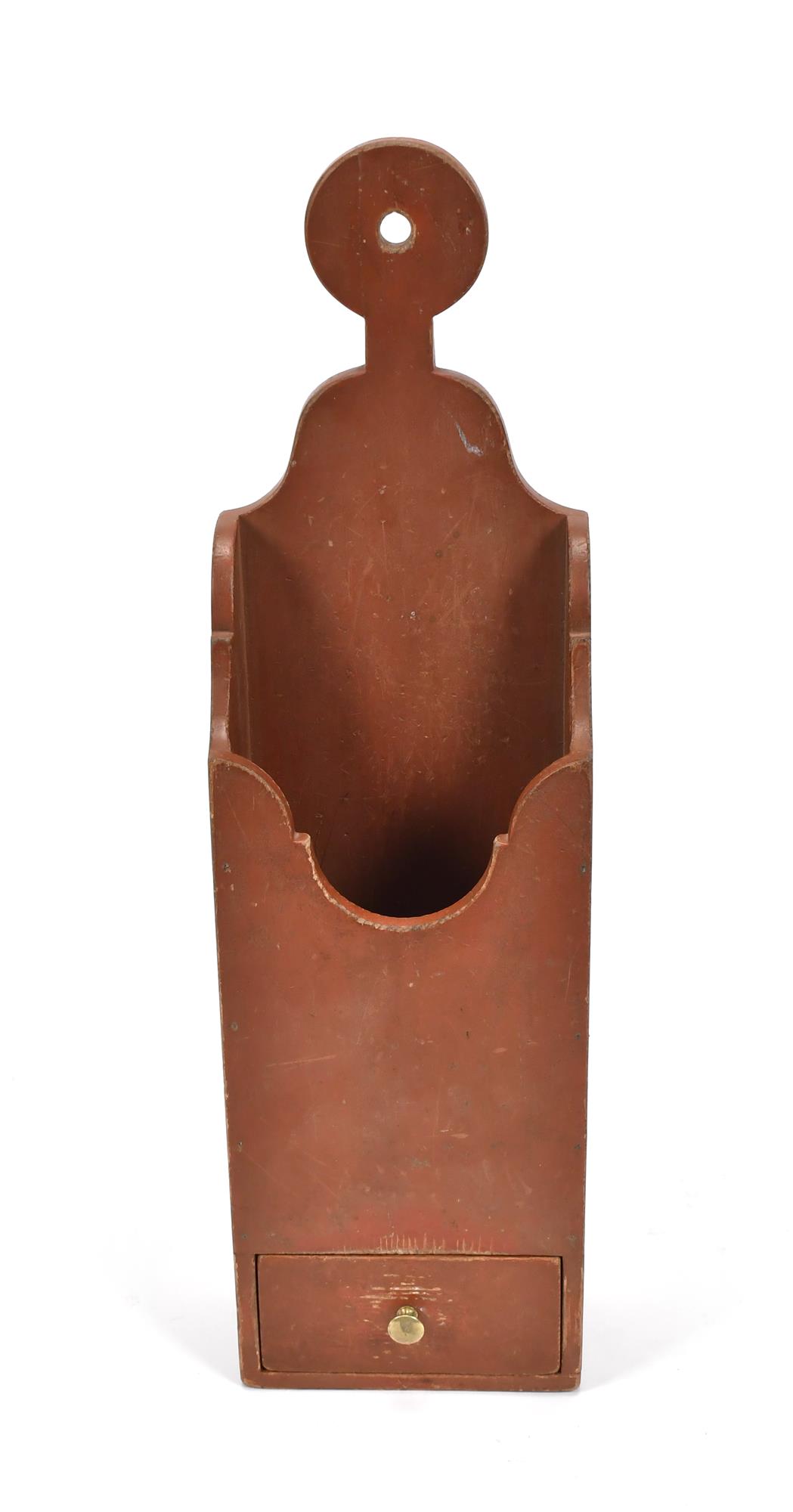 20TH C. HANGING WALL BOX IN RED