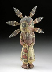 20TH C. HOPI POLYCHROME WOOD K