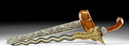 20TH C. INDONESIAN GILT STEEL