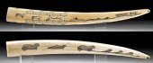 20TH C. INUIT SCRIMSHAWED WALR