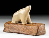 20TH C. INUIT STONE POLAR BEAR