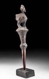 20TH C. IVORY COAST BAULE WOOD