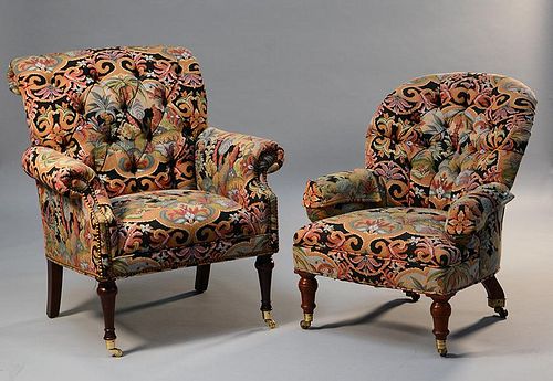 20TH C. LADIES AND GENTS CHAIRS20th