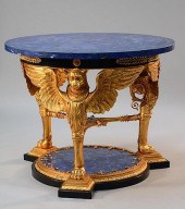20TH C. LAPIS LAZULI AND GILT