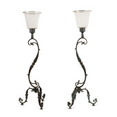 20TH C. LARGE PAIR SCROLLED BR