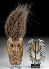 20TH C. MAORI PAUA NECKLACE +