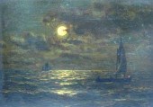 20TH C. NIGHTTIME SEASCAPE, OI