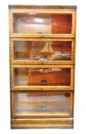 20TH C. OAK BARRISTER BOOKCASE