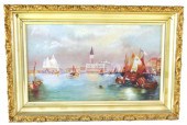20TH C. OIL ON BOARD, VENETIAN