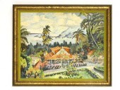 20th C. oil on canvas  tropica