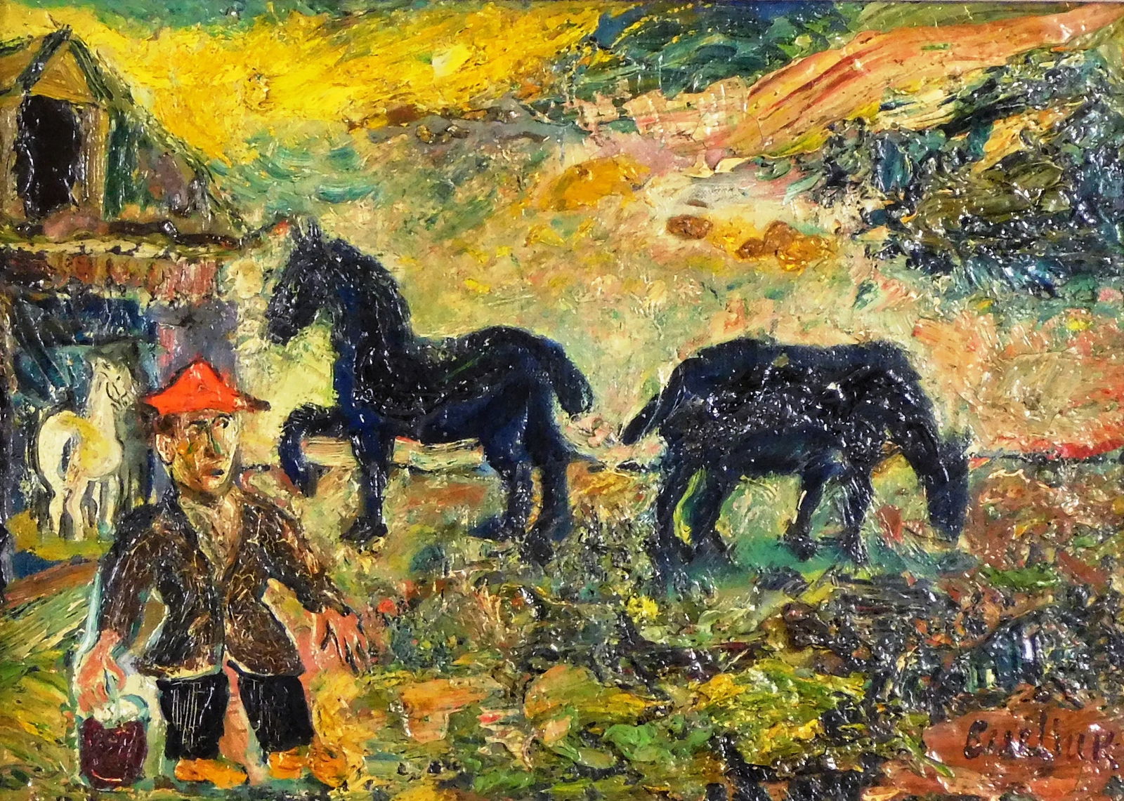 20TH C. OIL ON CANVAS, CONTEMPORARY