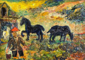 20TH C. OIL ON CANVAS, CONTEMP