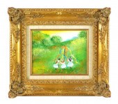 20TH C. OIL ON CANVAS, DEPICTS