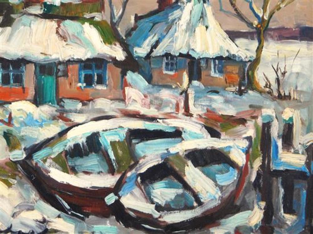 20TH C. OIL ON CANVAS, DEPICTS