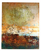 20TH C. OIL ON CANVAS, TEXTURE