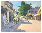 20TH C. OIL ON CANVAS, STREET