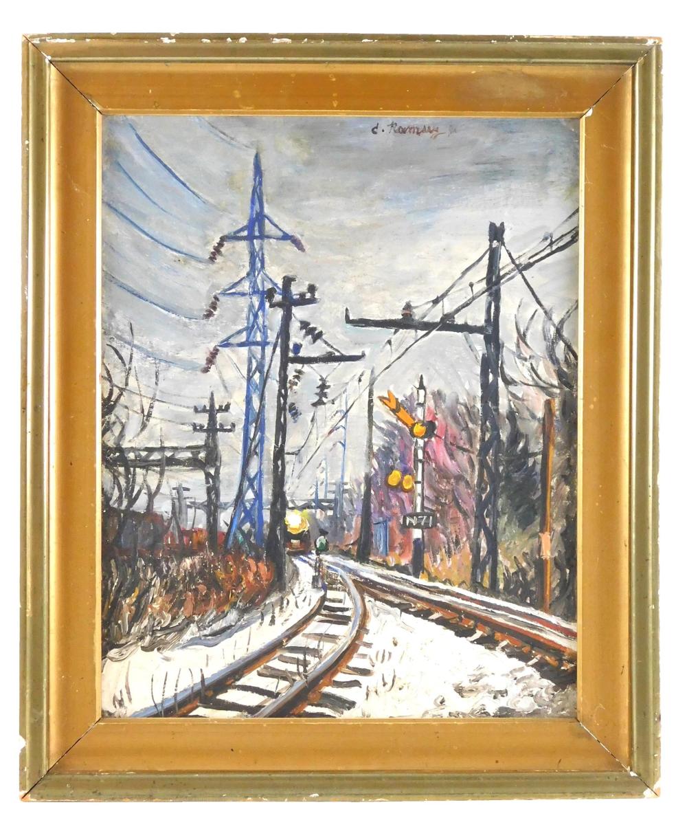 20TH C. OIL ON CANVAS BOARD,