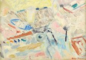 20TH C. OIL ON CANVAS, ABSTRAC